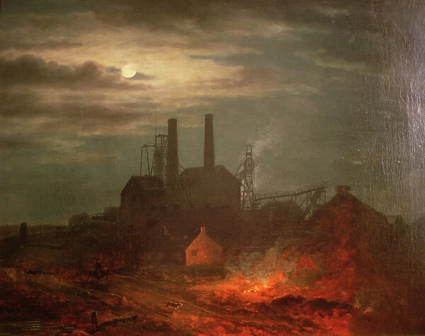 Old Hetton Colliery, Newcastle (oil on canvas)