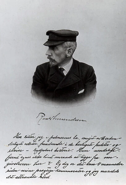 The Opening Page of Roald Amundsens manuscript (b  /  w photo)