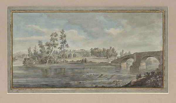 Ouze Bridge, Armathwaite, c. 1770-80 (w  /  c on paper)