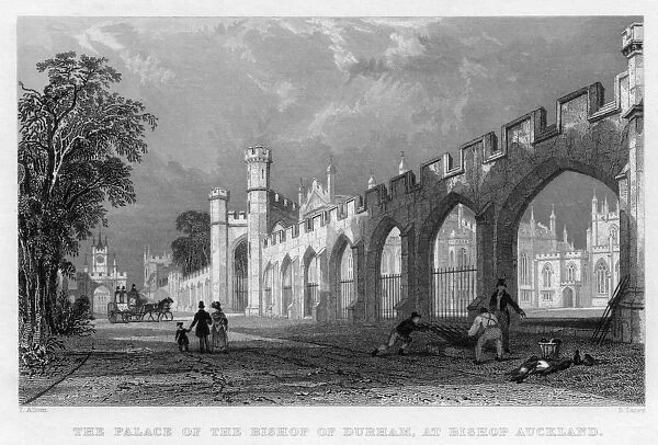 The Palace of the Bishop of Durham, at Bishop Auckland, , 1833 (engraving)