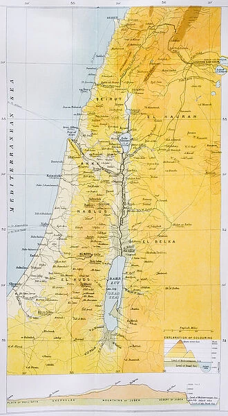 Palestine in the 1890s, from The Citizens Atlas of the World, published in London, c