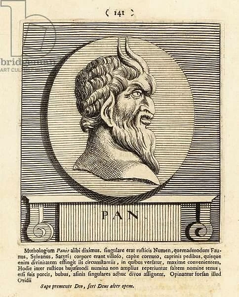 Pan, ancient Greek god of nature, 1737 (engraving)