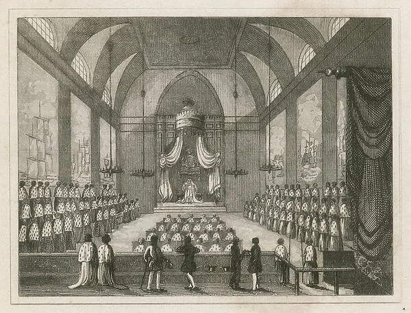 Passing of the Reform Bill in the House of Lords, 1832 (engraving)