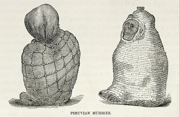 Peruvian Mummies, from Incidents of Travel and Exploration in the Land of the Incas by E