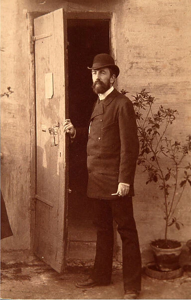 Portrait of the artist Vasily Dmitrievich Polenov (Vassili Dmitrievich Polenov) (1844-1927). Albumin Photo, 1884. State Tretiakov Gallery, Moscow