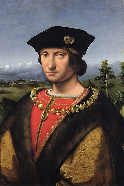 Portrait of Charles d Amboise (1471-1511) Marshal of France (oil on panel)