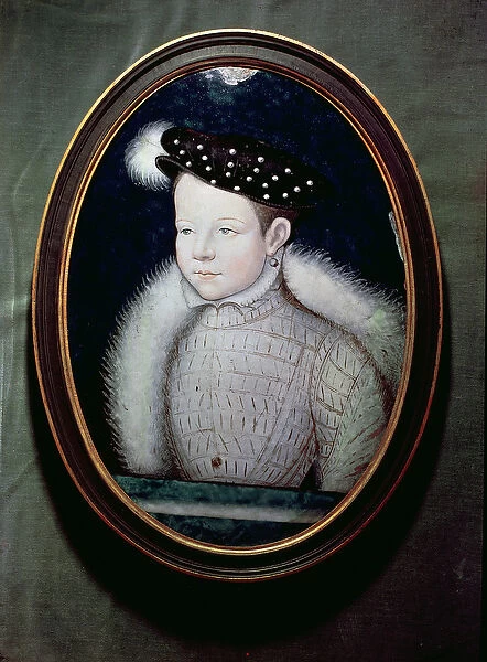 Portrait of Francis II (1544-60) as Dauphin of France, c. 1560 (oil on enamel)