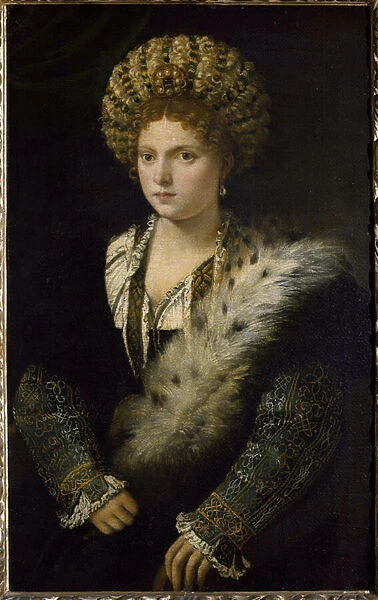 Portrait of Isabella d Este, marchioness of Mantua, 16th century (painting)