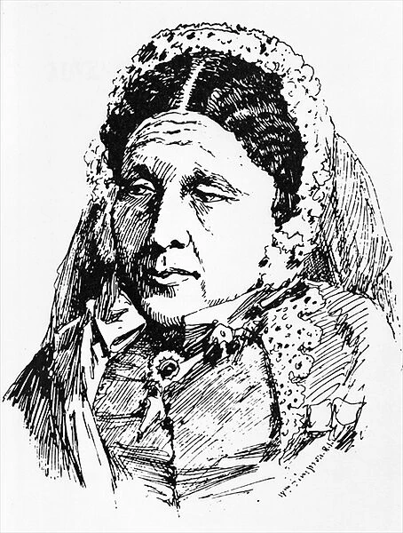 Portrait of Mary Seacole (1805-81) (engraving) (b  /  w photo)