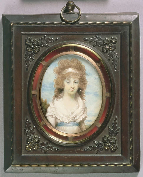 Portrait Miniature of Anna Maria Blunt, c. 1795 (w  /  c on ivory)