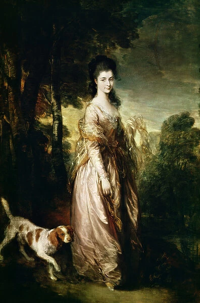Portrait of Mrs. Lowndes-Stone (1758-1837) c. 1775 (oil on canvas)