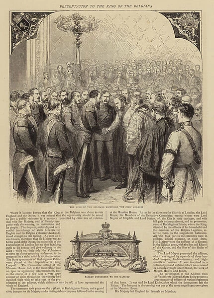Presentation to the King of the Belgians (engraving)
