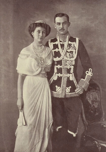 Prince Ernest Augustus Of Cumberland and Princess Victoria Louise (b  /  w photo)