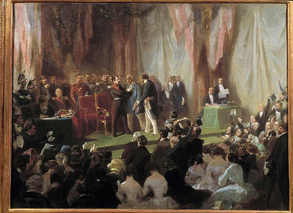 Prince-President Napoleon III decorating the Legion of Honour Jean-Baptiste Pruvost