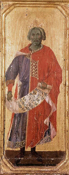 The Prophet Salomon Detrempe on wood by Duccio di Buoninsegna (1255-1318  /  9) 1308-1311 Dim