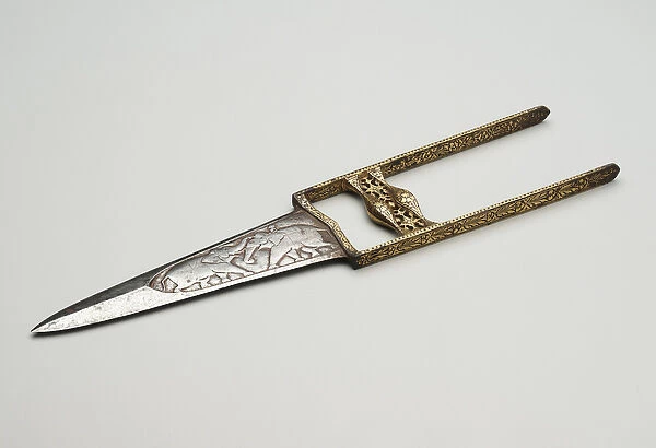 Qatar, or dagger (inlaid, engraved & gilded steel)