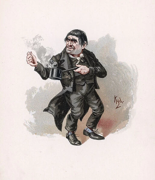 Quilp, illustration from Character Sketches from Charles Dickens, c. 1890 (colour litho)