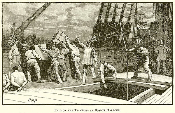 Raid on the Tea-Ships in Boston Harbour (engraving)