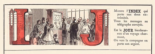 Railway Alphabet I J, 1860 (illustration)