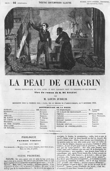 Raphael de Valentin and the shopkeeper, illustration from La Peau de Chagrin