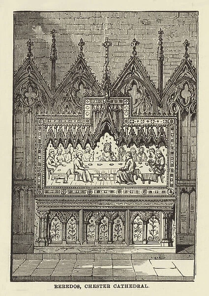 Reredos, Chester Cathedral (engraving)