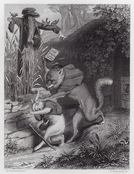 Reynard The Fox: Reynard and the Coney (engraving)