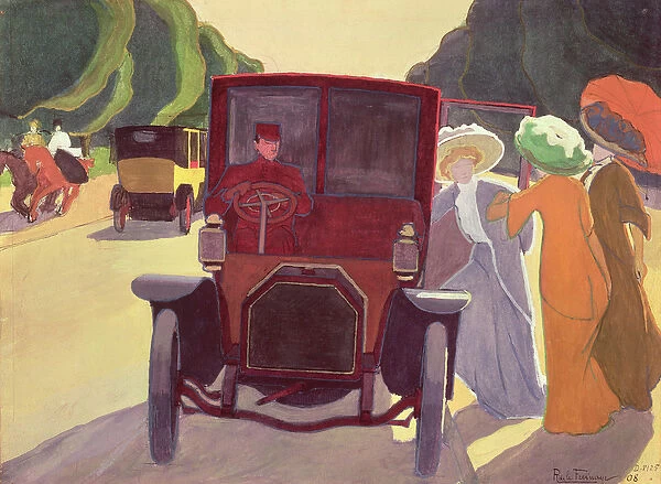 The Road with Acacias, 1908 (gouache on paper)