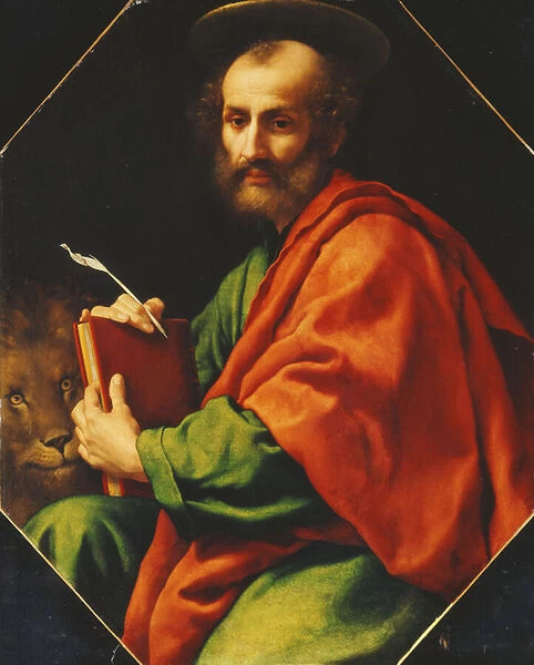 Saint Mark, (oil on canvas, octagonal)