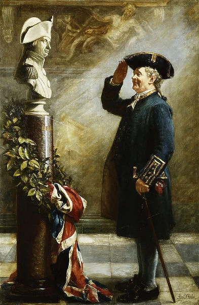Saluting the Admiral (oil on canvas)