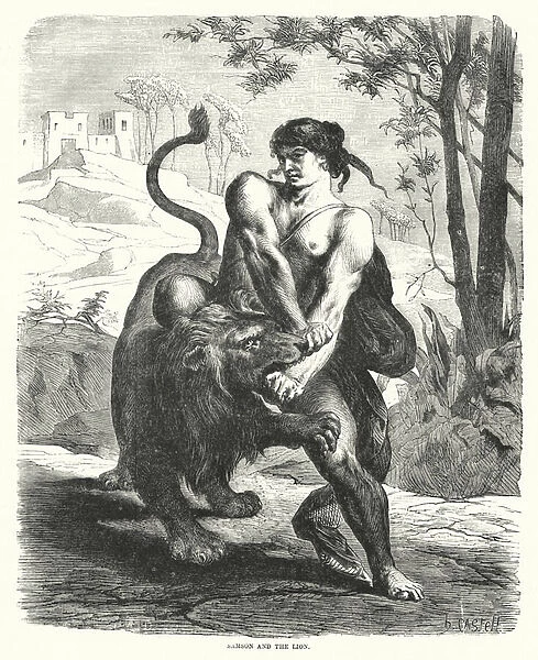 Samson and the Lion (engraving)