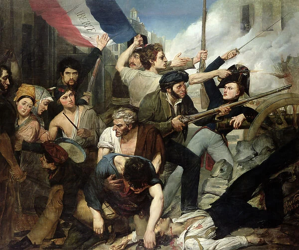 Scene of the 1830 Revolution (oil on canvas)