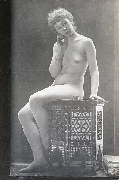 Seated Nude (cyanotype)