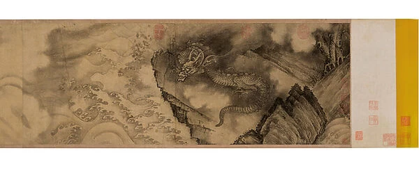Segment from Six Dragons (handscroll with ink on paper)