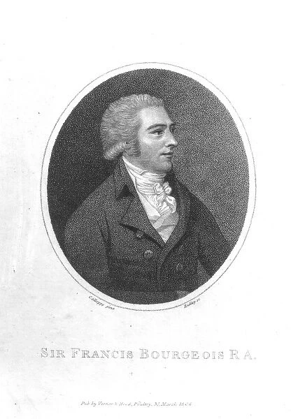 Sir Francis Bourgeois, 1804 (engraving) (b  /  w photo)