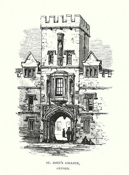 St Johns College, Oxford (engraving)