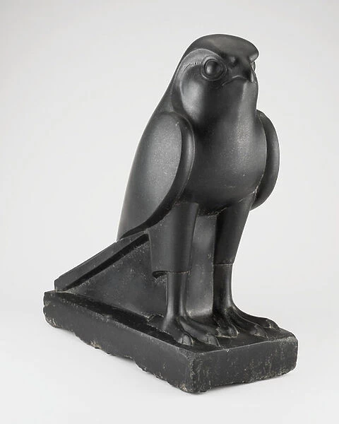 Statue of the God Horus as a Falcon, Ptolemaic Period (305-30 B. C. ) (basalt)