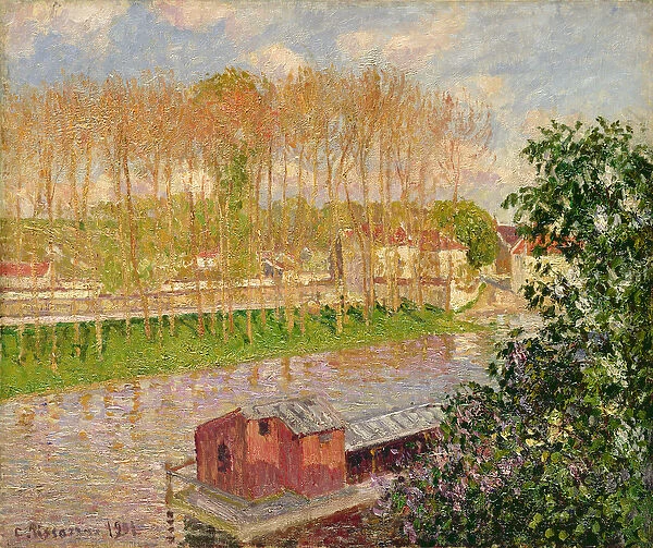 Sunset at Moret-sur-Loing, 1901 (oil on canvas)