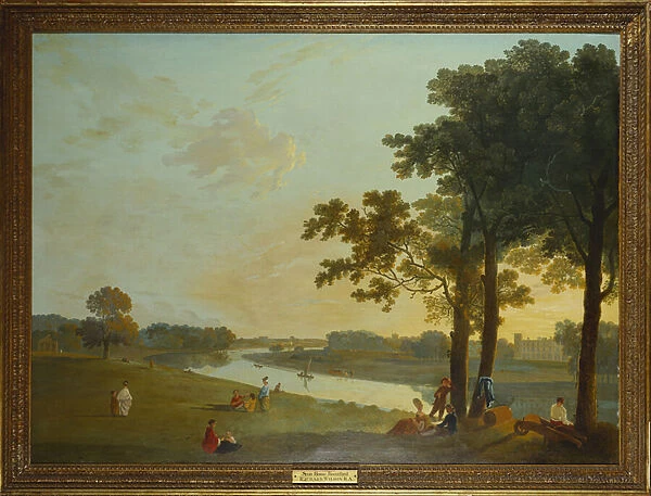 Syon House from Richmond Gardens (oil on canvas)