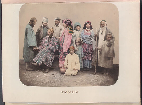 Tatars, 1862 (hand-coloured photo)