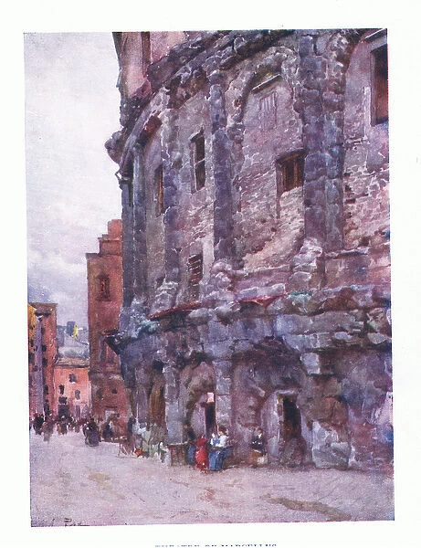 Theatre of Marcellus, from Rome published by A & C Black Ltd, 1925 (colour litho)