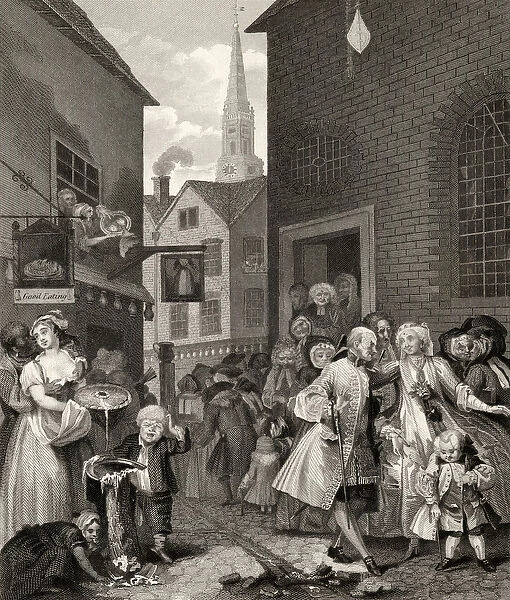 Times of the Day: Noon, from The Works of William Hogarth, published 1833