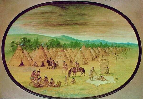 Tipi Village, c. 1830 (oil on canvas)