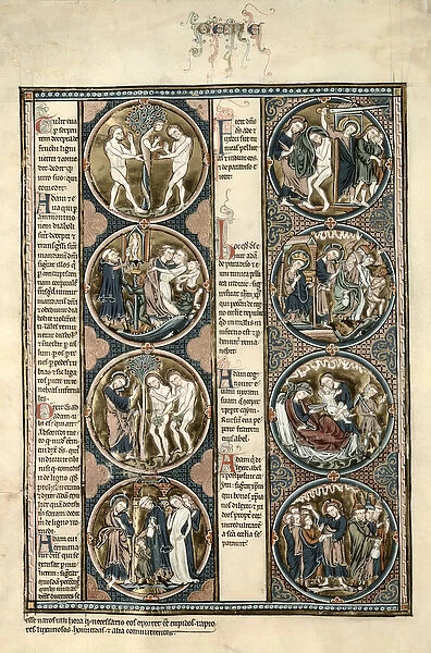 The Toledo Bible Moralisee f. 7v (vellum)