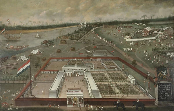 The Trading Post of the Dutch East India Company beside the Ganges in Hooghly, Bengal