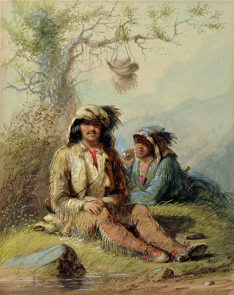 Trappers, 1858 (w  /  c on paper)