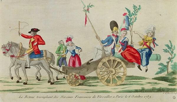 The triumphant return of the French heroines from Versailles to Paris on the 6 October 1789
