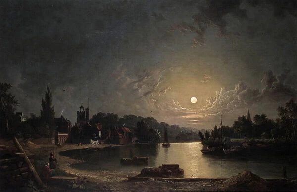 Twickenham by Moonlight, 1835 (oil on canvas)