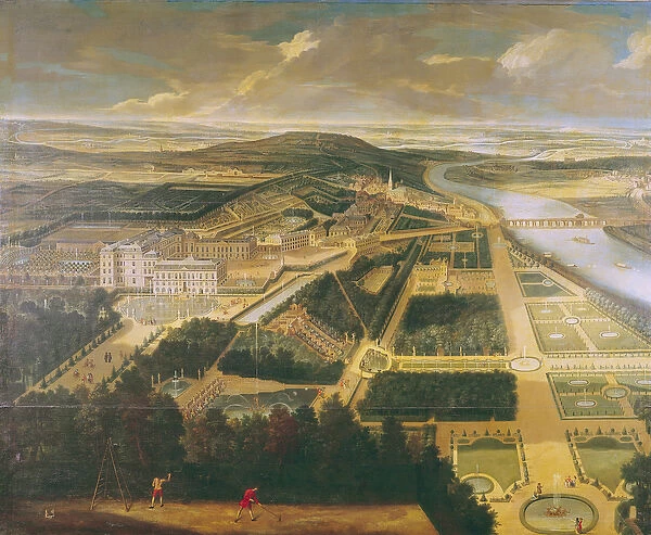 View of the Chateau and Gardens of St. Cloud