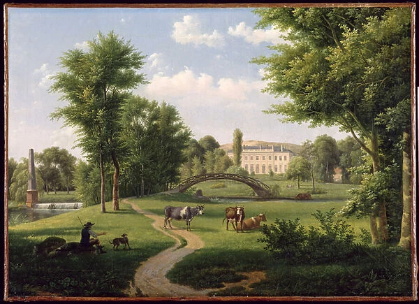View of the Chateau de Villiers-Saint-Paul, near Senlis (oil on canvas)