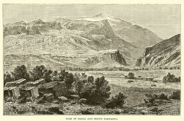 View of Crissa and Mount Parnassus (engraving)